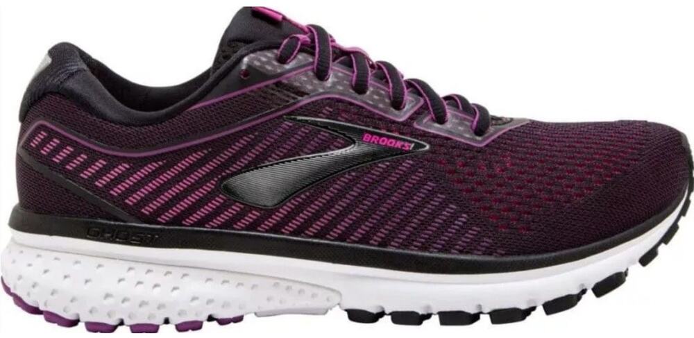Brooks Ghost 12 Running Shoes Sneakers Road Dna Loft BioMoGo Black Purple 9